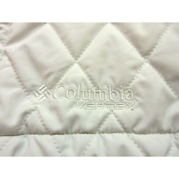 COLUMBIA JACKET VERTEX OFF WHITE WITH BLACK COLLAR SIZE MEDIUM - Picture 4 of 7
